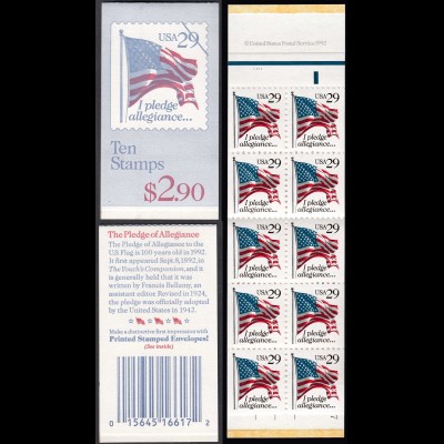 USA United States of America Booklet MH 0-154 postfrisch ** MNH (28868