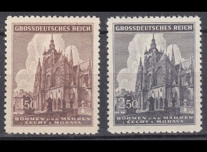BöhGermany - Bohemia & Moravia 1944 Mi.140/41 - St.Veits cathedral Prague (19794