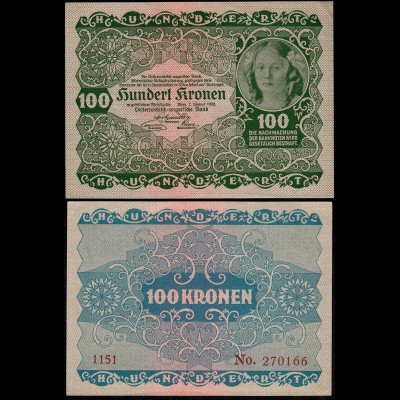 Österreich - Austria 100 Kronen 1922 Pick 77 aUNC (1-) (28914