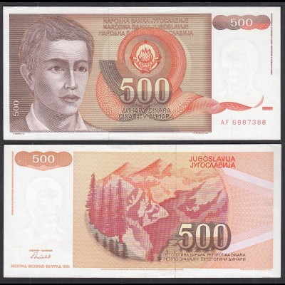 Jugoslawien - YUGOSLAVIA - 500 Dinara 1991 Pick 109 UNC (1) (28911