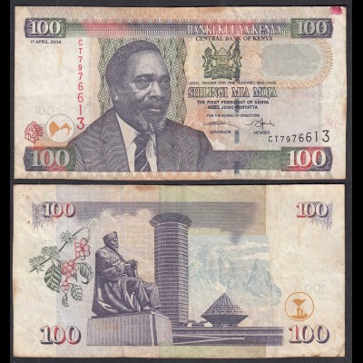 KENIA - KENYA 100 Shillings Banknote 2006 Pick 48b F (4) (28919
