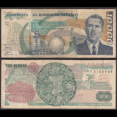 Mexiko - Mexico 10000 10.000 Pesos 1991 Pick 90d F (4) (28932
