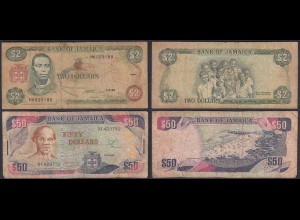 JAMAIKA - JAMAICA 2/1999 + 50 Dollars 2000 Pick 69 + 79 WG/F (4/5) (28945