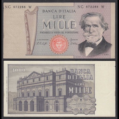 Italien - Italy 1000 Lire Banknote 1977 Pick 101e VF+ (3+) (28949