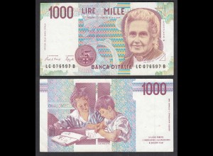 Italien - Italy 1000 Lire Banknote 1990 Pick 114a XF (2) (28951