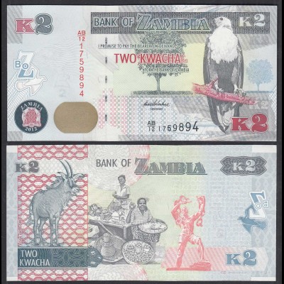 Sambia - ZAMBIA - 2 Kwacha 2012 Pick 49a UNC (1) (28956