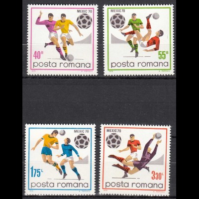 Rumänien-Romania 1970 Mi. 2842-45 ** MNH Football World Cup Mexico set (65393