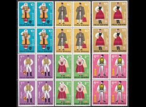 Rumänien-Romania 1973 Mi. 3110-15 ** MNH National costumes Block of 4 (65399