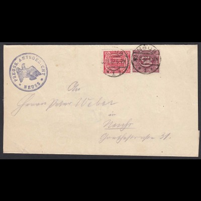 Neuss Preuss. Amtsgericht 1922 Dienstbrief Gerichtsbrief (21717