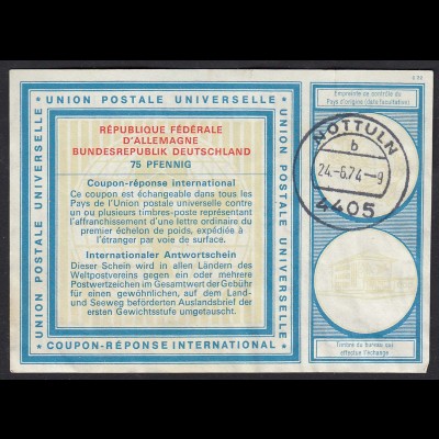 Deutschland International Antwortscheine 1974 IAS Nottuln 75 Pfennig (17450