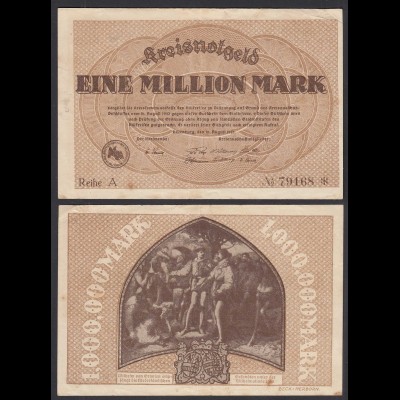 Hessen - Dillenburg 1-Million Mark 1923 Kreisnotgeld Reihe A Starnote (29022