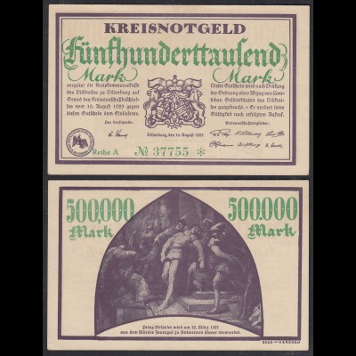 Hessen - Dillenburg 500-tausend Mark 1923 Kreisnotgeld Reihe A Starnote (29029