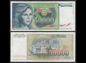 Jugoslawien - YUGOSLAVIA - 50000 50.000 Dinara 1988 VF (3) Pick 96 (29051