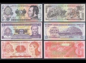 Honduras 1,2,5 Lempira 3 Stück Banknoten 2006/2008 UNC (1) (29127