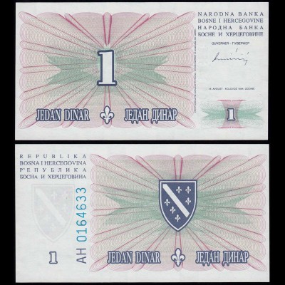 Bosnia & Herzegovina - 1 Dinara Banknote 1994 UNC Pick 39 (14422