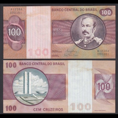Brasilien - Brazil 100 Cruzados Banknote (1981) Pick 195 Ab XF (2) Sig.20 (29134