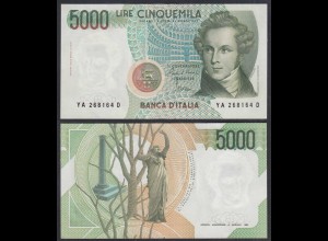 Italien - Italy 5000 Lire Banknote 1985 Pick 111a XF (2) (29152