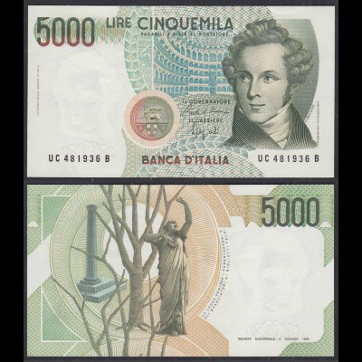 Italien - Italy 5000 Lire Banknote 1985 Pick 111b VF/XF (3/2) (29154