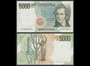 Italien - Italy 5000 Lire Banknote 1985 Pick 111b VF/XF (3/2) (29155