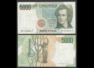 Italien - Italy 5000 Lire Banknote 1985 Pick 111b VF (3) (29158