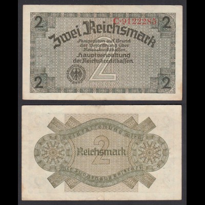 2 RM Reichskreditkasse 1939/44 Ro 552a VF (3) (29184