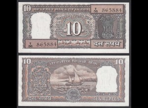Indien - India - 10 RUPEES Pick 60L sig. 82 Letter G aUNC (1-) (29193