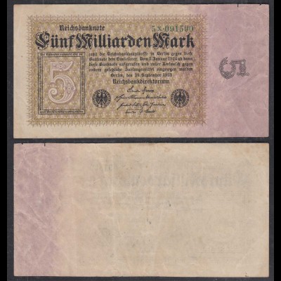 5 Milliarden Mark Banknote 1923 Ro 112b Pick 115 FZ: X BZ: 5 (29253