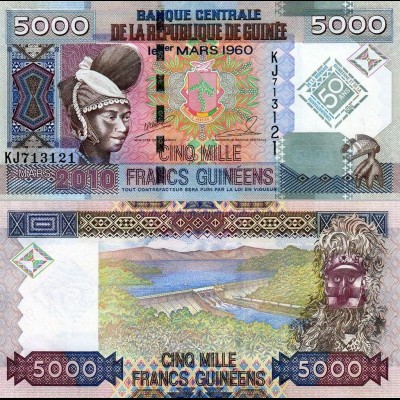 GUINEA - GUINEE 5000 Francs 2010 Banknote Pick 44 UNC (14457