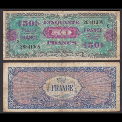 Frankreich - France 50 Francs 1944 Allied Military Currency Pick 117 F (4)