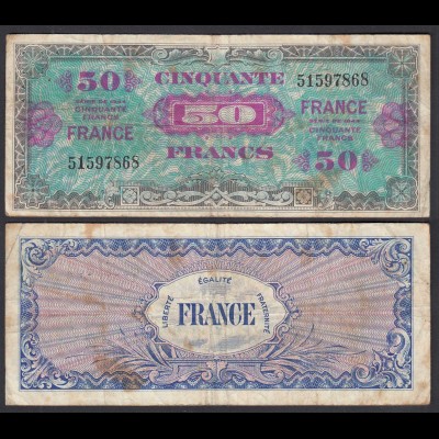 Frankreich - France Allied Military Currency 50 Francs 1944 Pick 117 F (4)