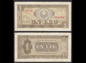 Rumänien - Romania 1 Lei Banknote 1966 Pick 91 ca. VF (3) (29438