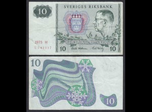 Schweden - Sweden 10 Kronor 1975 Pick 52c VF (3) (29467