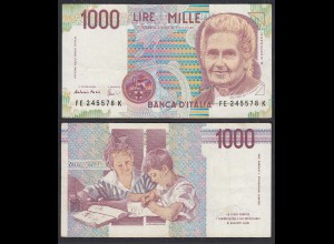 Italien - Italy 1000 Lire Banknote 1990 Pick 114b VF+ (3+) (29476