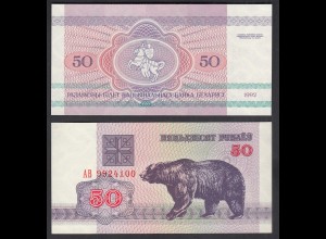 Weißrussland - Belarus 50 Rubel 1992 UNC (1) Pick Nr. 7 (29669