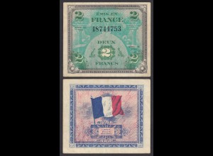 Frankreich - France 2 Francs 1944 Allied Military Currency Pick 114a VF+ (3+)