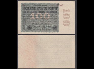 Ro 106e 100 Millionen Mark 1923 FZ: V BZ: 6 XF (2) Starnote (29768