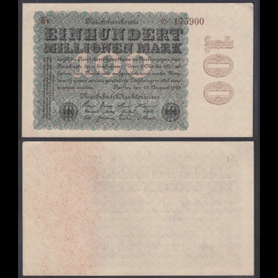 Ro 106e 100 Millionen Mark 1923 FZ: V BZ: 6 XF (2) Starnote (29768
