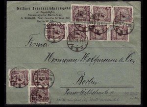 Infla R-Brief 28.11.1923 mit 10 x 325A Ortsbrief Berlin (65376