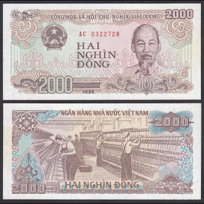 Vietnam 2000 2.000 Dong 1988 Pick 107a UNC (1) (29776