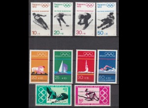 Federal Republic of Germany BRD nice Lot of Olympic Stamps in sets (65422