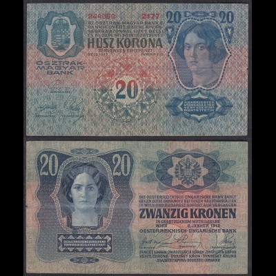 Österreich - Austria 20 Kronen 1913 Pick 13 F- (4-) (29793