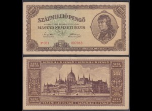 Ungarn Hungary 100 Millionen Pengö 1946 Pick 124 F/VF (3/4) 29801