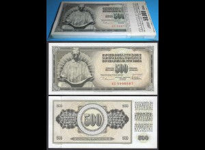 Jugoslawien - Yugoslavia Bundle 100 Stück 500 Dinara 12.8.1978 Pick 91a UNC (1)