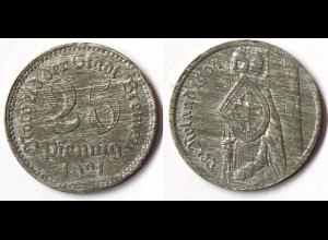 Bremen 25 Pfennig Notgeld 1921 Zink Funck 58.3 (R950