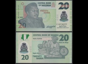 NIGERIA 10 Naira Banknote 2008 Pick 34d UNC (1) Polymer (29883