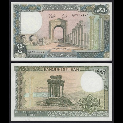 LIBANON - LEBANON 250 Livres Banknote Pick 67e 1988 aUNC/UNC (1-) (19763