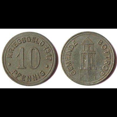 BOTTROP 10 Pfennig Notgeld Kriegsgeld 1917 Zink Funck 54.1 (R939