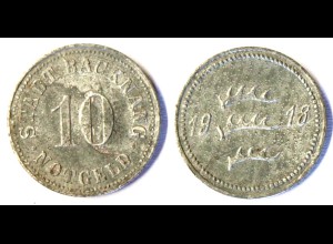 BACKNANG 10 Pfennig Notgeld 1918 Eisen Funck 25.4 (R875