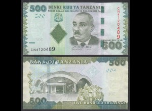 TANSANIA - TANZANIA 500 Shillingi Banknote Pick 40 UNC (1) (29977