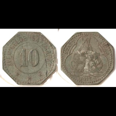 FULDA 10 Pfennig 1917 Kleingeldersatz Notgeld Zink Funk 146.1 (n805